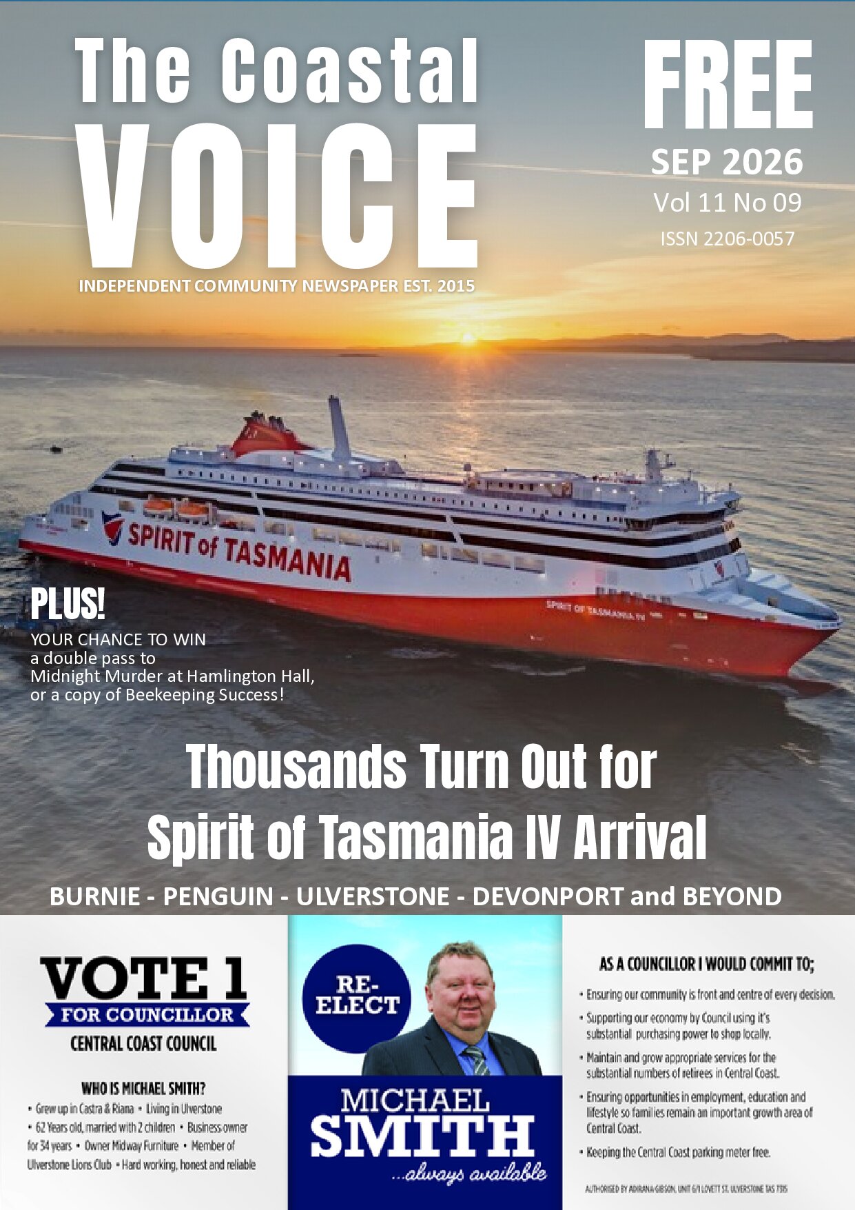 September 2026 cover of The Coastal Voice